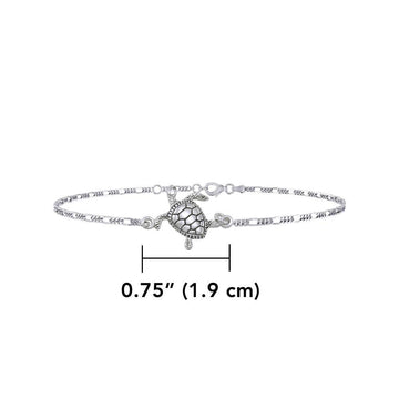 Silver Turtle Anklet TBG380 - Jewelry